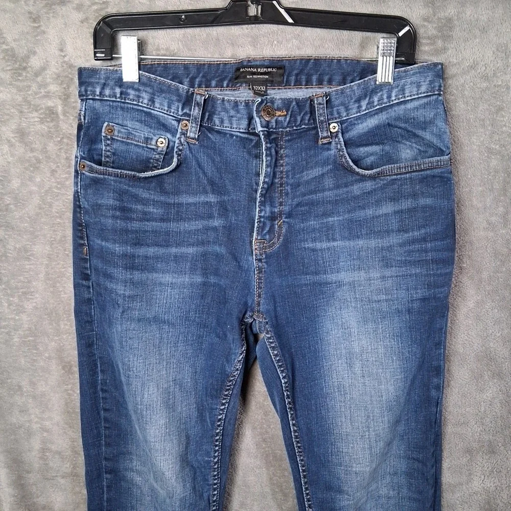 Banana Republic Slim Techmotion Jeans Mens 32x32 Stretchable‎ High Performance